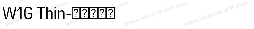 W1G Thin字体转换